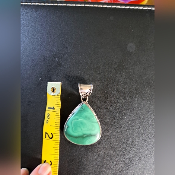 Sterling Silver Malachite Pendant - Picture 7 of 13